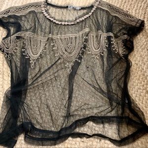 Black Sheer Blouse